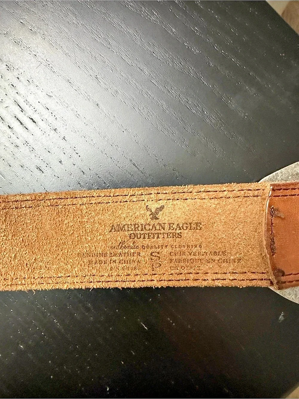 American Eagle Outfitters Genuine Leather Buckle Belt Brown Small